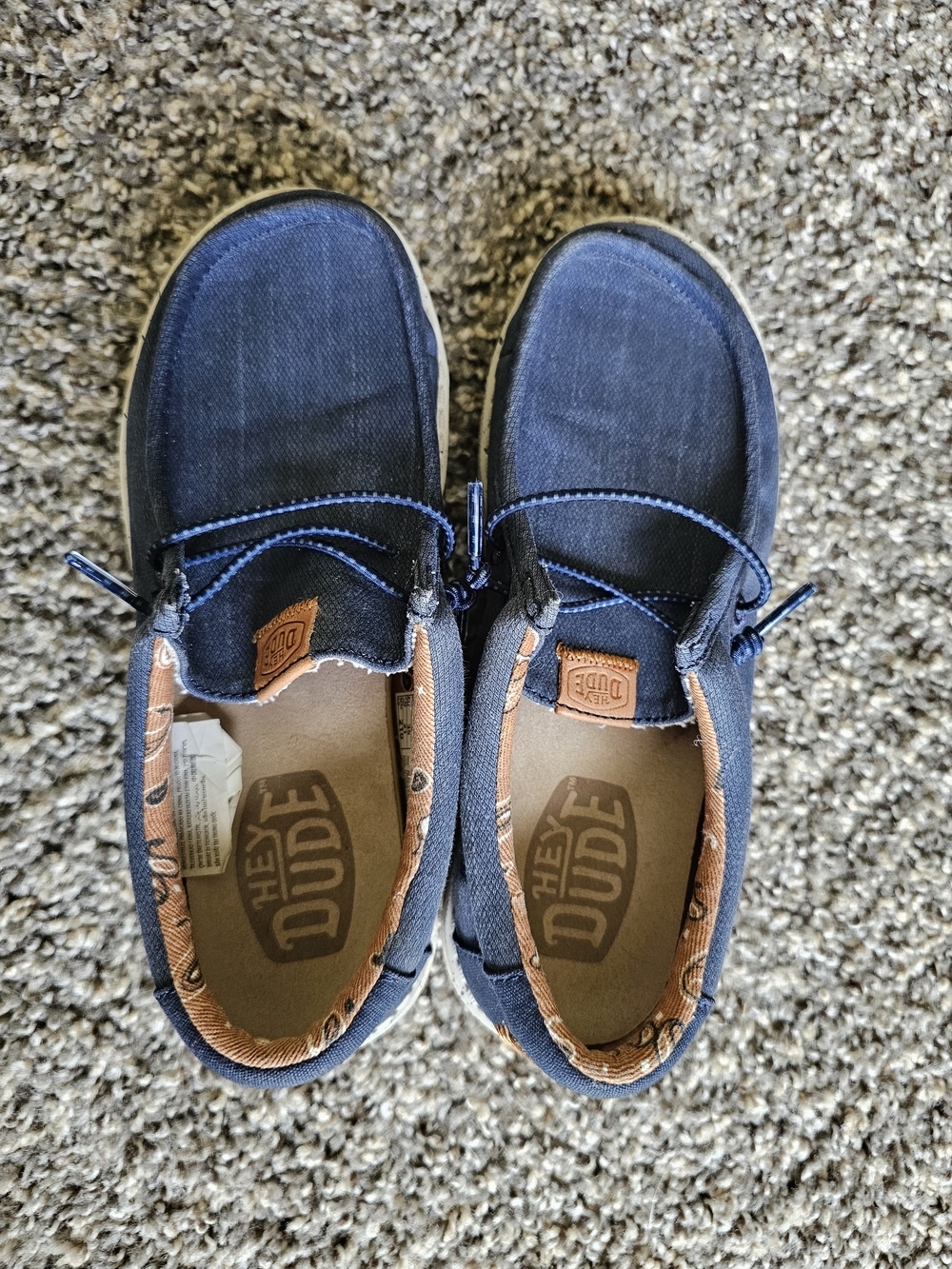 Hey Dude Kids Navy Canvas Slip-On Shoes